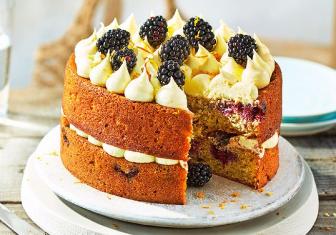 Blackberry & orange cake