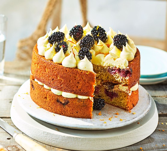 Blackberry & orange cake